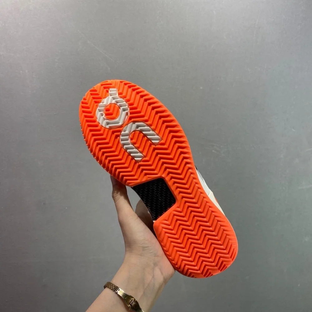 On Running Women's Sneakers in White and Orange - Picture 3 of 6
